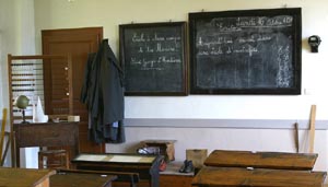 L'ancienne classe recontituée de l'école de La Minière à St Georges d'Hurtières